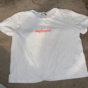 white cropped t-shirt